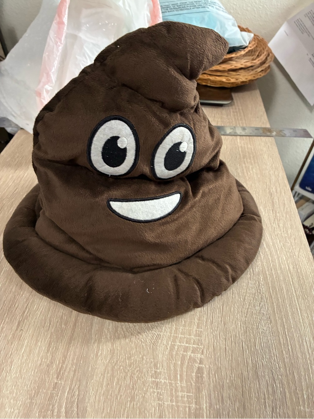 Kids Brown Poop Emoji Costume Hat - Plush Character Accessory